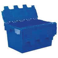 Bac économique couvercle double rabat 45L Bleu