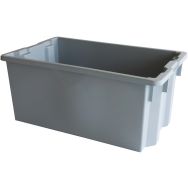 Bac empilable emboîtable-750x460x310mm-Gris-70 L