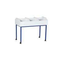 Bac polyvalent mobile Zédia bleu RAL 5015