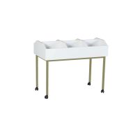 Bac polyvalent mobile Zédia taupe RAL 7006