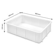 Bac renforcé grand volume empilable - 80 L - Blanc