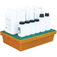 Bac rétention de labo - Capacité 30 L - Avec caillebotis Amovible