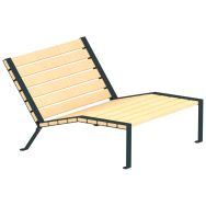 Bain de soleil Forézien 2 places robinier/acier - Tolerie Forezienne