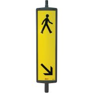 Balise temporaire double face K5c Déviation piétons