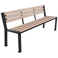 Banc BERLIN 1.80 m lames bois/métal - Buton Design