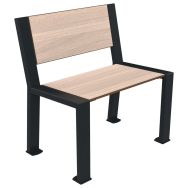 Banc BERLIN 1 place bois/métal - Buton Design