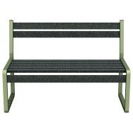 Banc CHARDONNAY 120 x 57.5 cm Urbecosi Ipra/alu - salvia