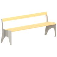 Banc ECO A - 2 m robinier/acier - Tolerie Forezienne