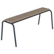 Banc Eben 120 cm hêtre massif - piètement noir sablé