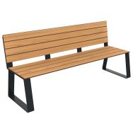 Banc HAVANE 1.80 m effet lames bois/métal - Buton Design