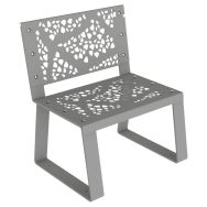Banc HAVANE 1 place effet cailloux métal - Buton Design