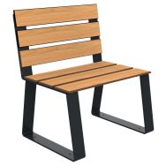 Banc HAVANE 1 place lames bois/métal - Buton Design