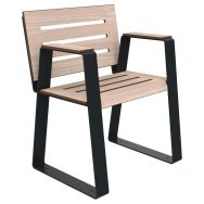 Banc HAVANE PMR 1 place ajouré bois/métal - Buton Design