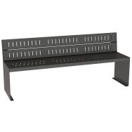 Banc Kub acier 1,80 m - gris procity