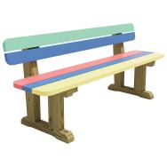Banc LITIRY enfant pin CLIV dossier assises multicolor - Mobextan