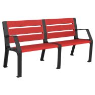 Banc Millau 165 cm polyéthylène - rouge