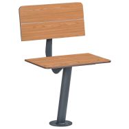 Banc NAIROBI 1 place effet lames bois/métal - Buton Design