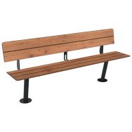 Banc NAIROBI effet lames bois/métal - Buton Design