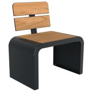 Banc NEW YORK 1 place bois/métal - Buton Design