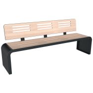 Banc NEW YORK 2 m ajouré bois/métal - Buton Design