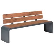 Banc NEW YORK 2 m bois/métal - Buton Design