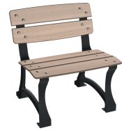 Banc PRAGUE 1 place lames bois/fonte - Buton Design