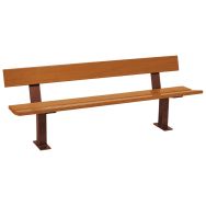 Banc Pagode 2 m acier bois - Procity