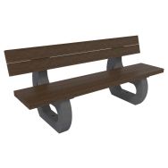 Banc Parc semi éco - monté plastique recyclé - Espace Urbain