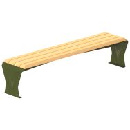 Banc Prism 1,80 m robinier/acier - Tolerie Forezienne