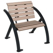 Banc SYDNEY 1 place lames bois/métal - Buton Design