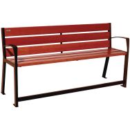 Banc Silaos sénior 3 places finition acajou - Procity