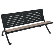 Banc VENISE 1.80 m ajouré assise lames bois/métal - Buton Design
