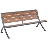 Banc VENISE 1.80 m lames bois/métal - Buton Design