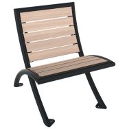 Banc VENISE 1 place lames bois/métal - Buton Design
