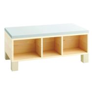 Banc assise mousse Confetti avec pieds - gris