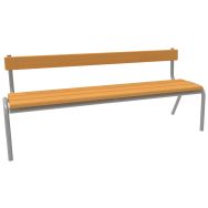 Banc avec dossier 120 maternelle taille 2 gris 9006