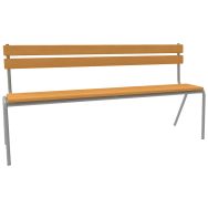 Banc avec dossier 160 primaire taille 6 gris 9006
