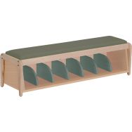 Banc d'accueil assise mousse coloris kaki Lili