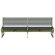 Banc double MESLIER 238 cm Urbecosi 3 pieds Ipra/alu - salvia