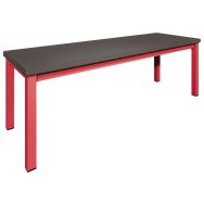Banc en T (non empilable)assise noire longueur 150cm - Vanerum