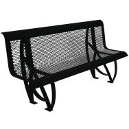 Banc geriatrie 2 m - nuancé noir marbré