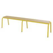 Banc hêtre massif sans dossier 160 cm T4 - jaune