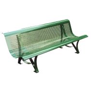 Banc métal Métro vert longueur 200 cm