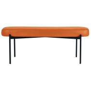 Banc oblong Gaia pied noir simili cuir Paperflow - Meet By Paperflow