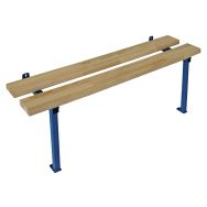 Banc vestiaire fixation mur sol