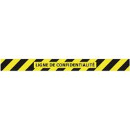 Bande adhésive ''ligne de confidentialité'' jaune/noir 90x1000