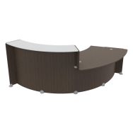 Banque d'accueil courbe Glassy - Quadrifoglio
