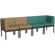 Banquette 4 places Lotua enduit PVC Ginkgo _ - Sokoa