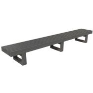 Banquette Contemporaine double plastique recyclé - Espace Urbain