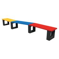Banquette ESCAPADE ZIG ZAG maternelle 267 cm 3 modules - multicolore